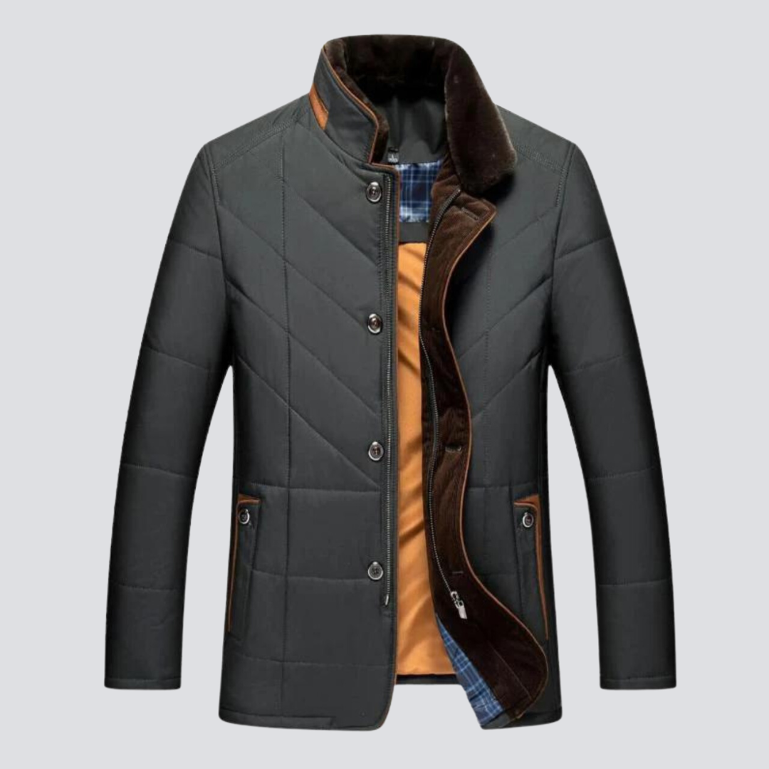 Solomon - Men's Winter Jacket with Stand-Up Collar - Sovelis