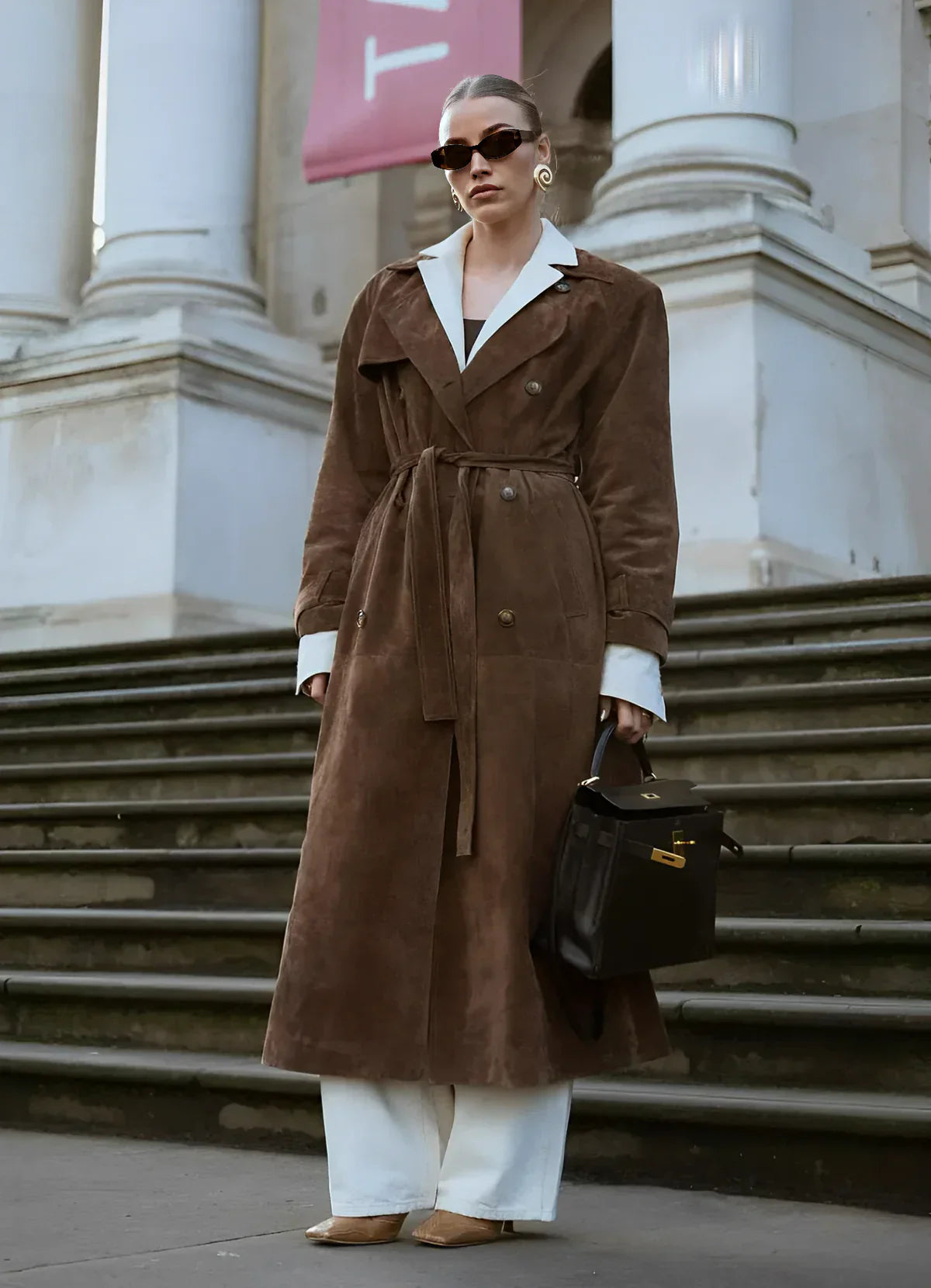 Veloura | Elegant Trenchcoat i Ruskind